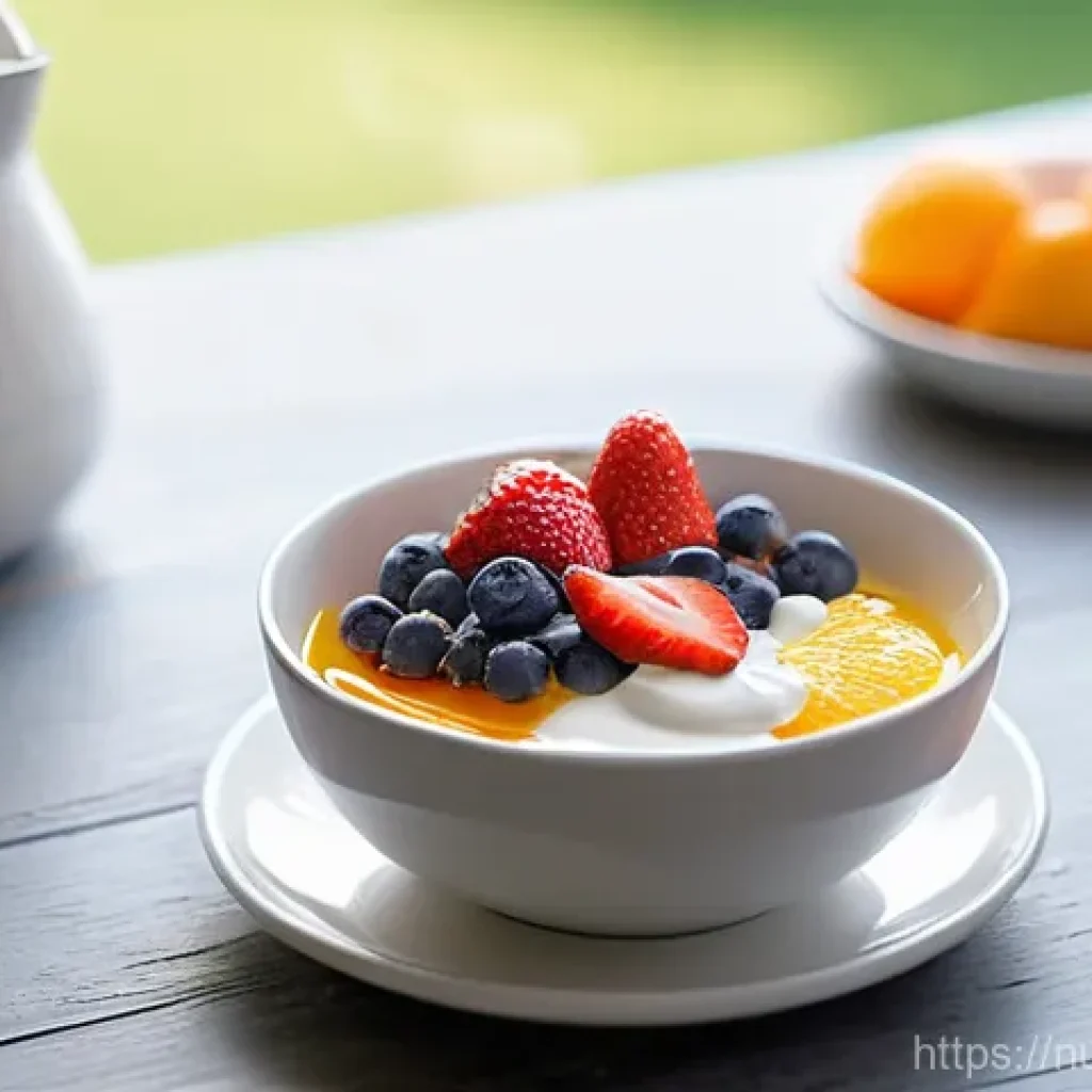 세로토닌을 위한 건강한 아침 메뉴 - **Prompt 1: A radiant morning breakfast scene.**
    A young adult (gender-neutral) with a serene an...